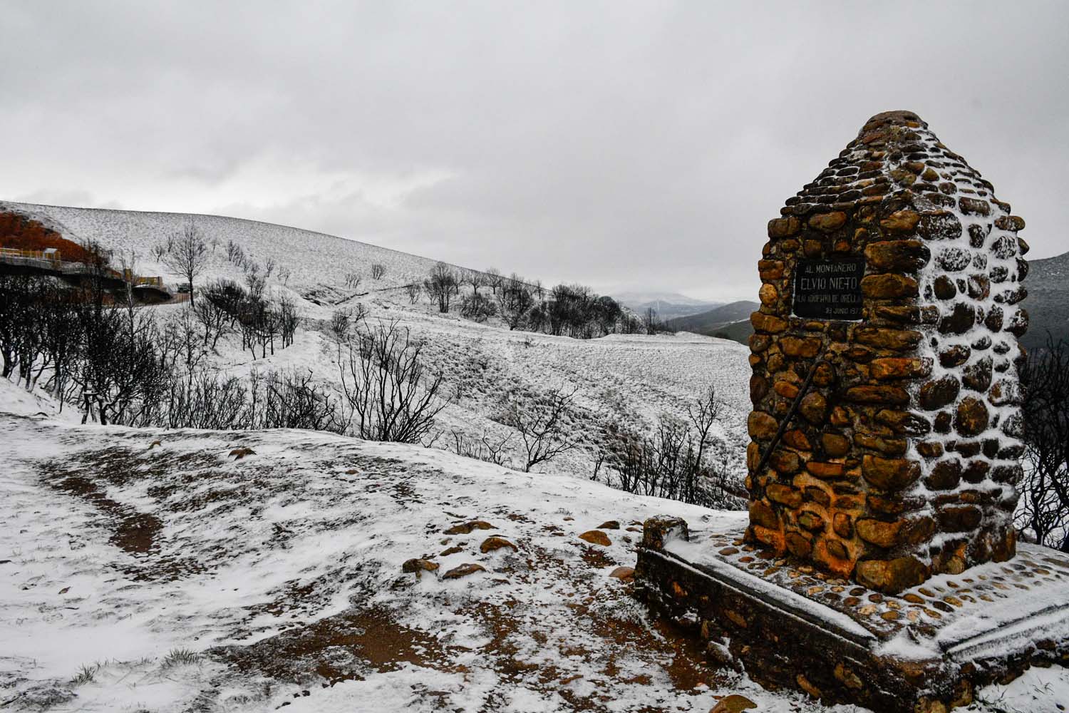 Nieve en Las Médulas por la borrasca Ingrid (1)