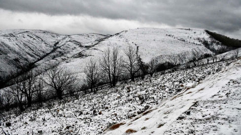 Nieve en Las Médulas por la borrasca Ingrid (2)
