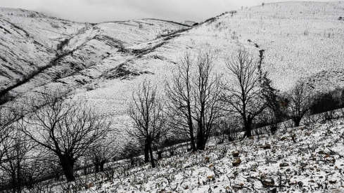 Nieve en Las Médulas por la borrasca Ingrid (3)