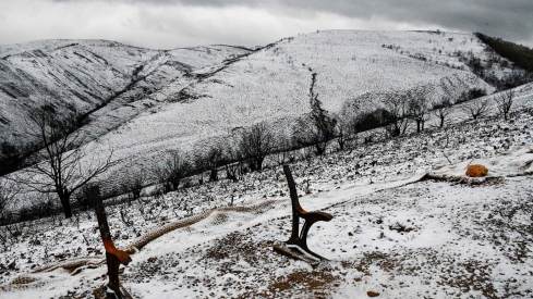 Nieve en Las Médulas por la borrasca Ingrid (4)