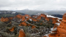 Nieve en Las Médulas por la borrasca Ingrid 