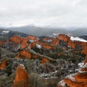 Nieve en Las Médulas por la borrasca Ingrid Nieve en Las Médulas por la borrasca Ingrid