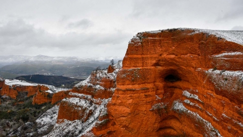 Nieve en Las Médulas por la borrasca Ingrid (20)