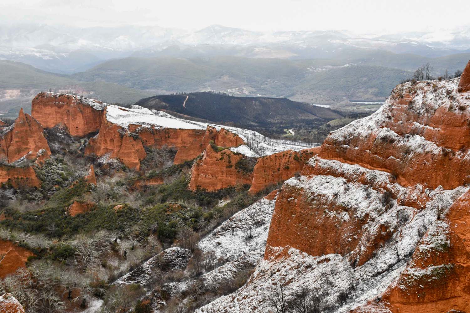 Nieve en Las Médulas por la borrasca Ingrid (21)