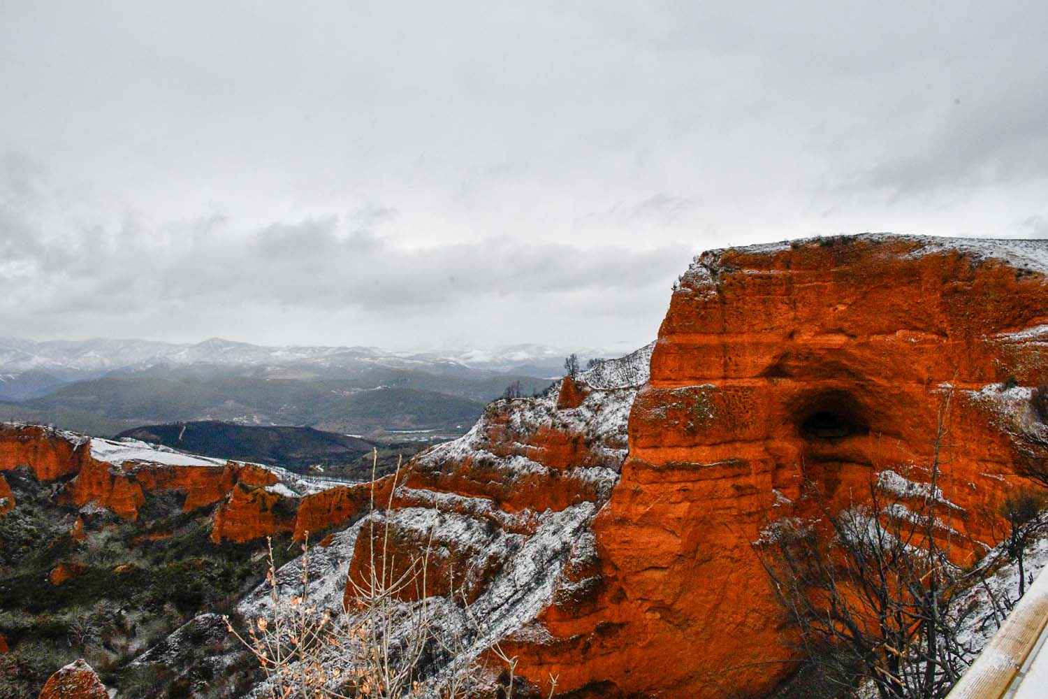 Nieve en Las Médulas por la borrasca Ingrid (23)