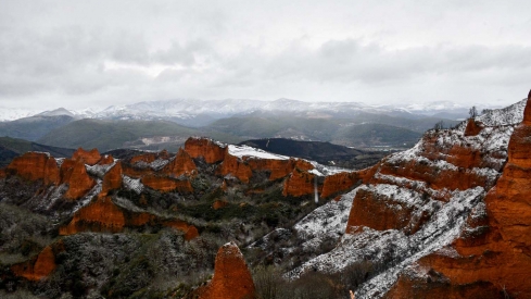 Nieve en Las Médulas por la borrasca Ingrid (24)