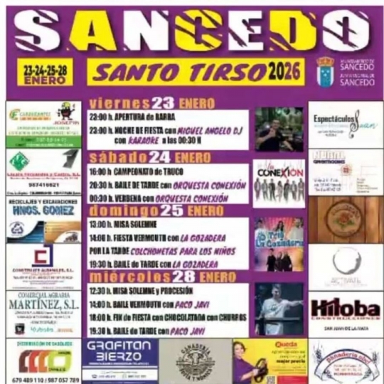 Cartel de las Fiestas de Sancedo Cartel de las Fiestas de Sancedo