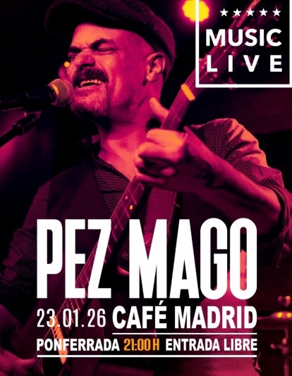 Cartel del concierto del Pez Mago en el Café Madrid Cartel del concierto del Pez Mago en el Café Madrid
