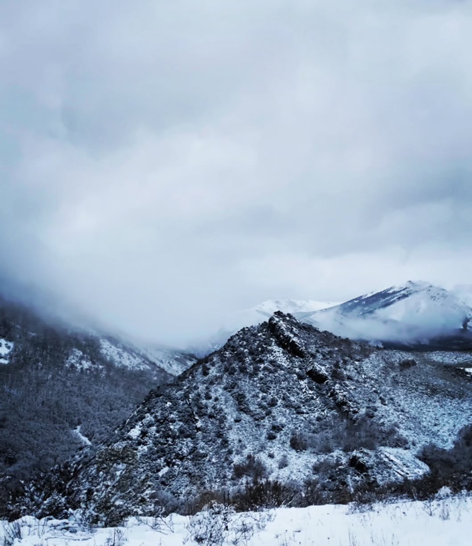 Nieve en Valle de Ancares por la borrasca Ingrid