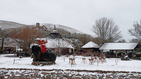 Nieve por la borrasca Ingrid en Balboa | Foto: Grupo de Facebook Balboa (El Bierzo), autor: Julián Manuel