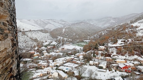Nieve por la borrasca Ingrid en Balboa | Foto: Grupo de Facebook Balboa (El Bierzo), autor: Julián Manuel