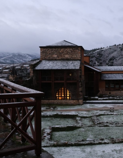 Nieve por la borrasca Ingrid en el Castillo de Ponferrada | Foto: Castillo de los Templarios de Ponferrada