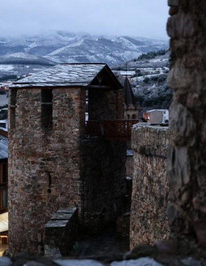 Nieve por la borrasca Ingrid en el Castillo de Ponferrada |  Foto: Castillo de los Templarios de Ponferrada