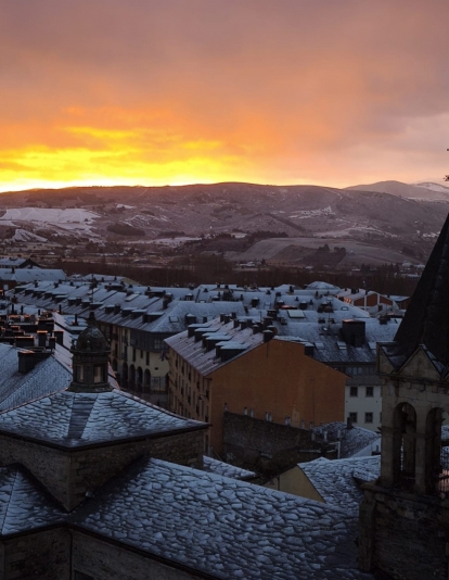 Nieve por la borrasca Ingrid en el Castillo de Ponferrada |  Foto: Castillo de los Templarios de Ponferrada