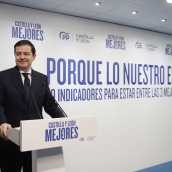 Rubén Cacho / ICAL . El presidente del Partido Popular de Castilla y León, Alfonso Fernández Mañueco, comparece ante los medios de comunicación con motivo de la convocatoria de las elecciones autonómicas. Rubén Cacho / ICAL . El presidente del Partido Popular de Castilla y León, Alfonso Fernández Mañueco, comparece ante los medios de comunicación con motivo de la convocatoria de las elecciones autonómicas.