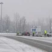 ICAL. La borrasca ‘Ingrid’ afecta a diferentes puntos de las carreteras de la provincia de León