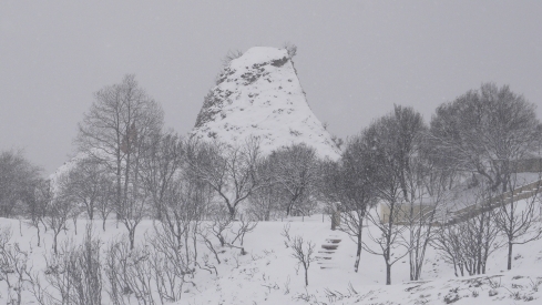 César Sánchez / ICAL . Temporal de nieve en el paraje natural de Las Médulas César Sánchez / ICAL . Temporal de nieve en el paraje natural de Las Médulas