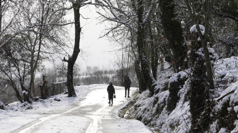 César Sánchez / ICAL . Temporal de nieve en el paraje natural de Las Médulas César Sánchez / ICAL . Temporal de nieve en el paraje natural de Las Médulas