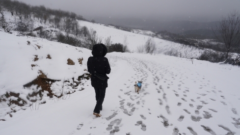 César Sánchez / ICAL . Temporal de nieve en el paraje natural de Las Médulas César Sánchez / ICAL . Temporal de nieve en el paraje natural de Las Médulas
