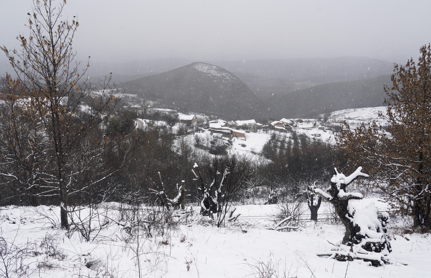 César Sánchez / ICAL . Temporal de nieve en el paraje natural de Las Médulas César Sánchez / ICAL . Temporal de nieve en el paraje natural de Las Médulas