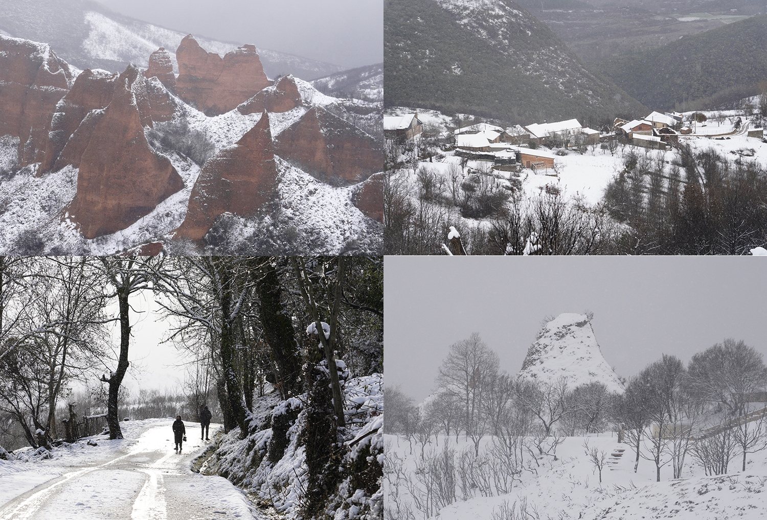 Las Médulas con nieve Las Médulas con nieve