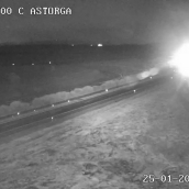 La A6 a su paso por Astorga este domingo | Foto: Cámaras de la DGT La A6 a su paso por Astorga este domingo | Foto: Cámaras de la DGT