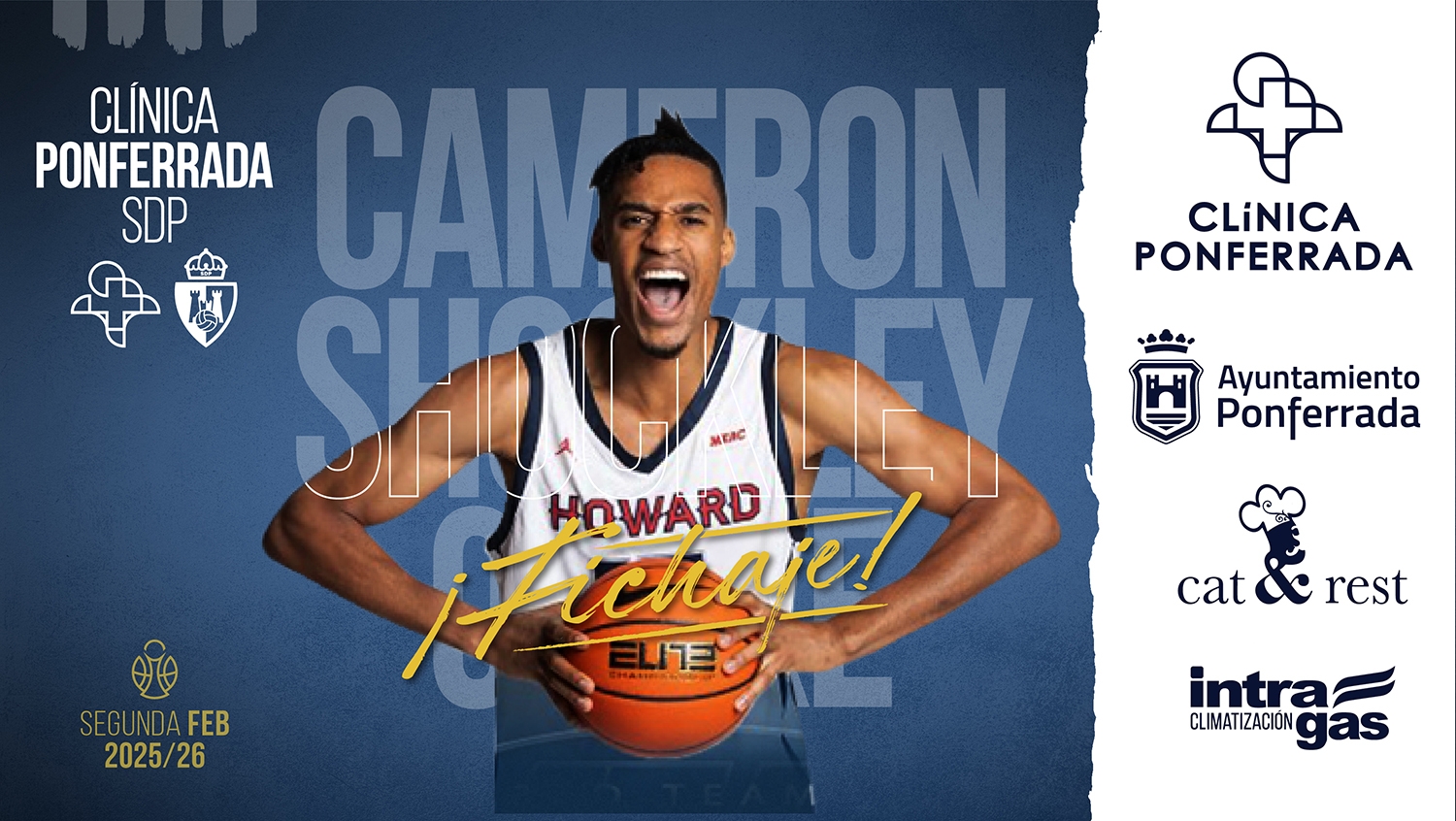 Anuncio del fichaje de Okeke por el Clínica Ponferrada