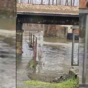 Desbordamiento del río Cúa