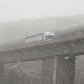 César Sánchez  ICAL. Nieve en la localidad de El Castro, limítrofe con Galicia 