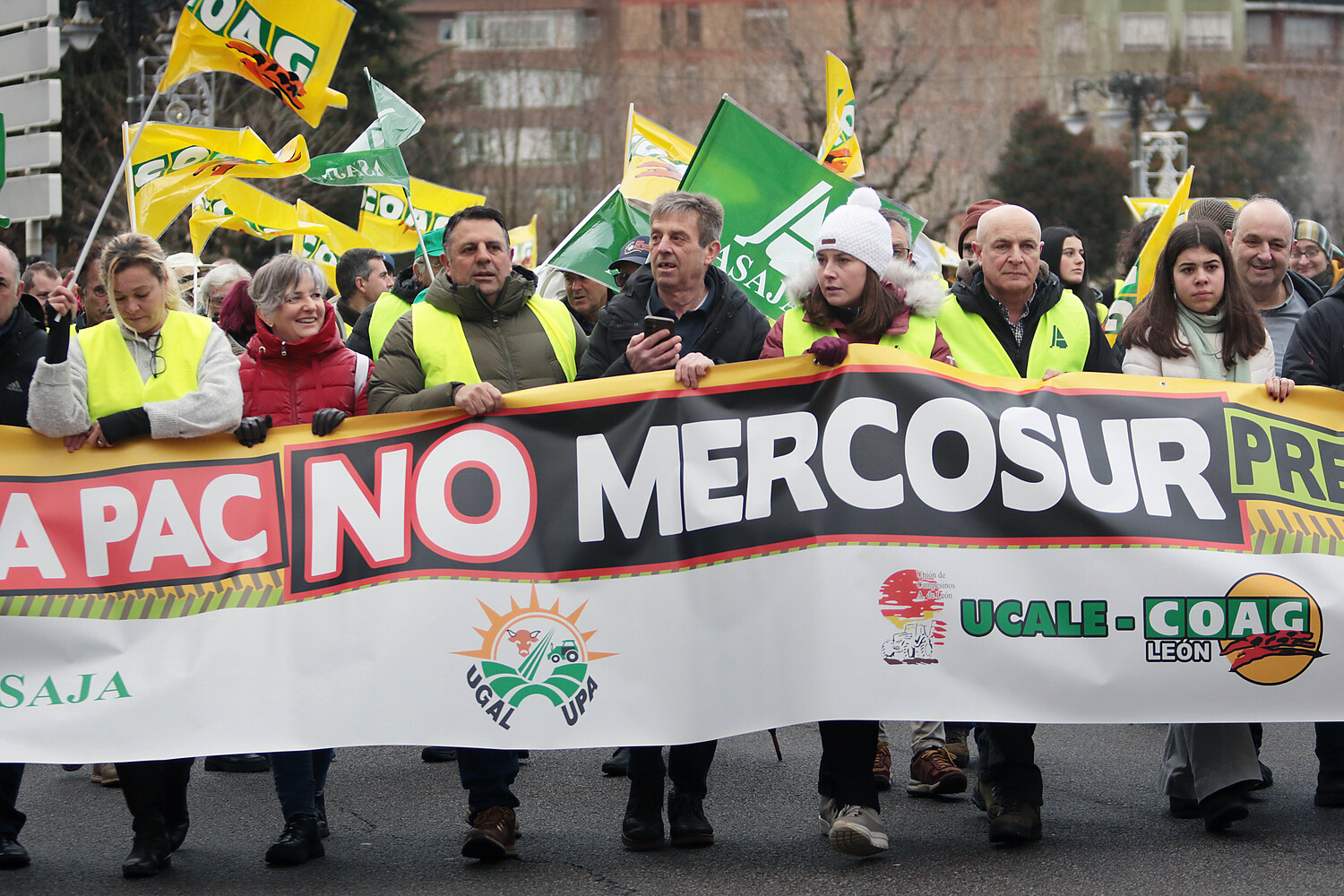 Tractorada en León contra el acuerdo UE-Mercosur | Peio García / ICAL