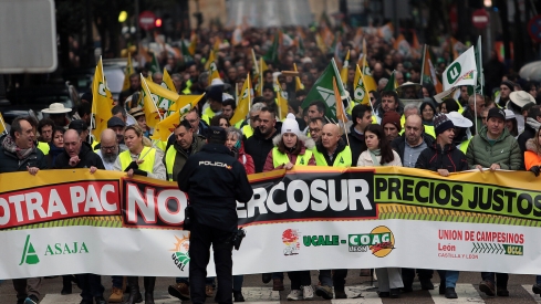 Tractorada en León contra el acuerdo UE-Mercosur | Peio García / ICAL Tractorada en León contra el acuerdo UE-Mercosur | Peio García / ICAL