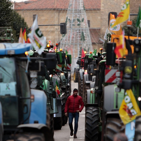 Tractorada en León contra el acuerdo UE-Mercosur | Peio García / ICAL Tractorada en León contra el acuerdo UE-Mercosur | Peio García / ICAL