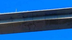 Fisura en el viaducto de El Estrecho. Foto: AF2 Toral