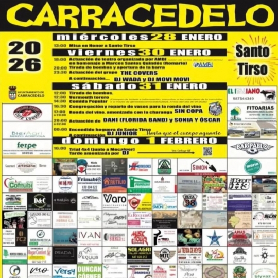 Cartel de las fiestas de Carracedelo