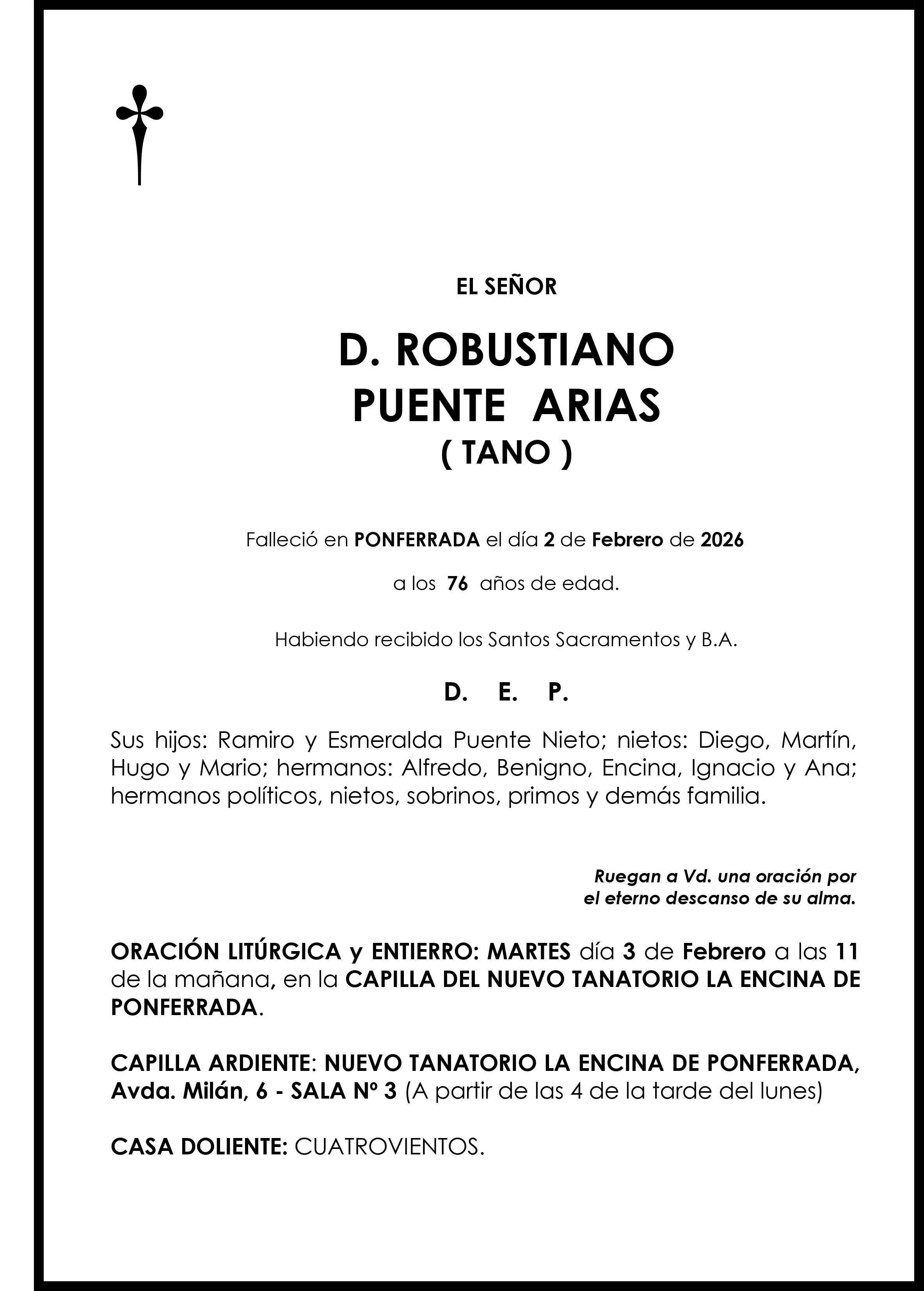 ROBUSTIANO PUENTE ARIAS