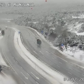 Puerto del Manzanal esta mañana con nieve