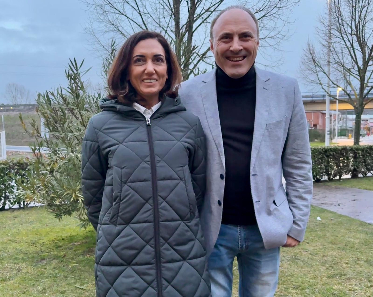 La líder leonesista y actual candidata a las Cortes de Castilla y León, Alicia Gallego, y el exalcalde de Torre del Bierzo, Melchor Moreno