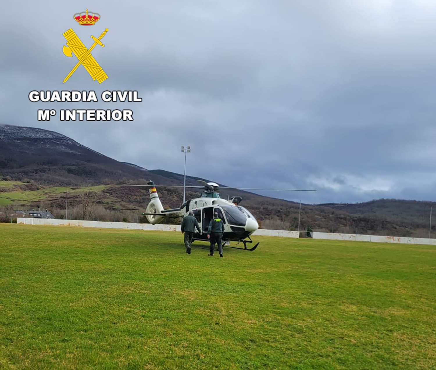 Helicóptero de la Unidad Aérea de León