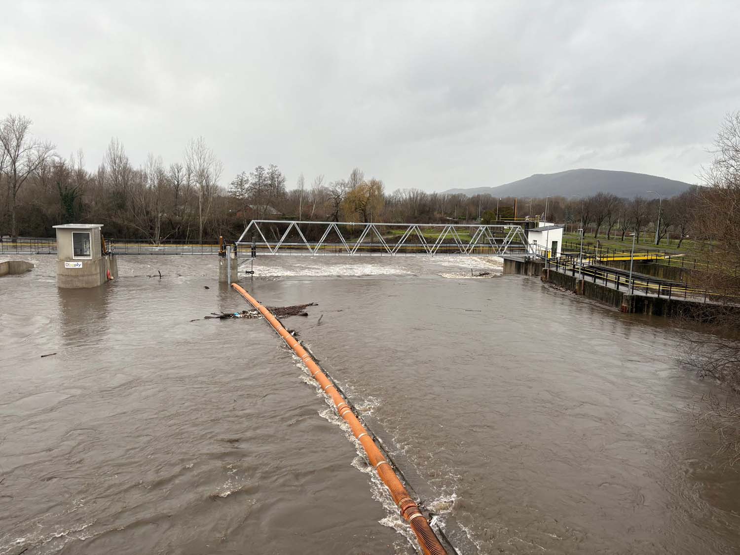 Crecida del río Boeza en Bembibre