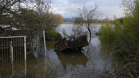 Campos inundados en Camponaraya debido a las intensas lluvias | Foto: César Sánchez, ICAL (11)
