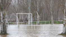JL Leal / ICAL . Crecida del Río Orbigo a su paso por Villabrazaro