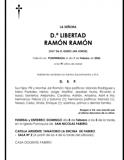 D.ª LIBERTAD RAMÓN RAMÓN