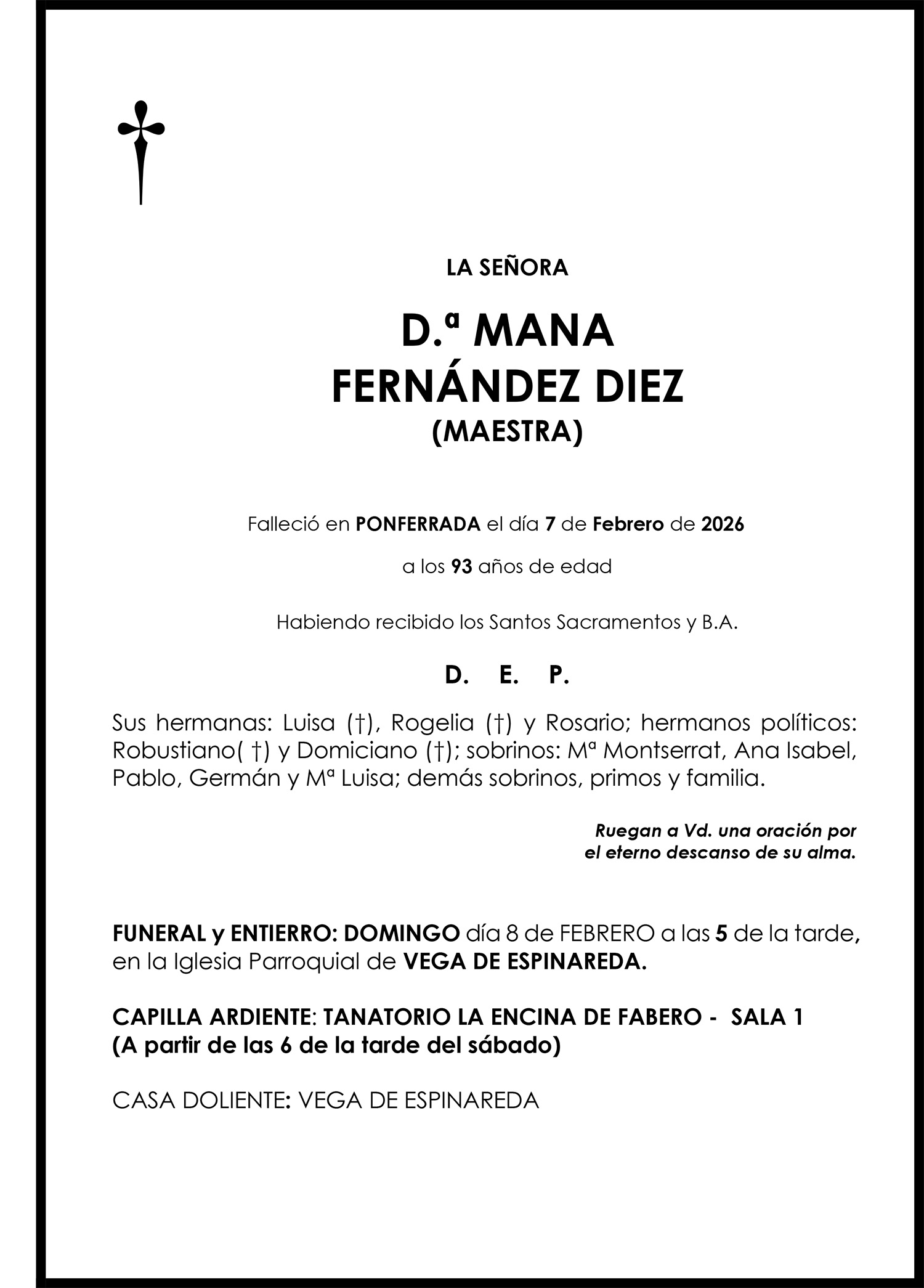 MANA FERNÁNDEZ DIEZ (MAESTRA)