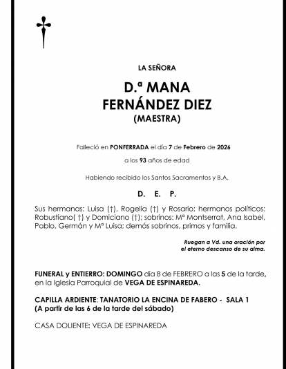 MANA FERNÁNDEZ DIEZ (MAESTRA)