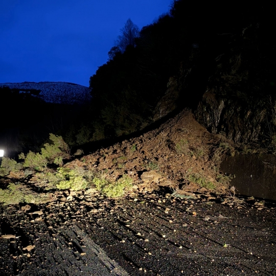 Desprendimiento en la N VI en Vega de Valcarce | Imagen cedida a InfoBierzo