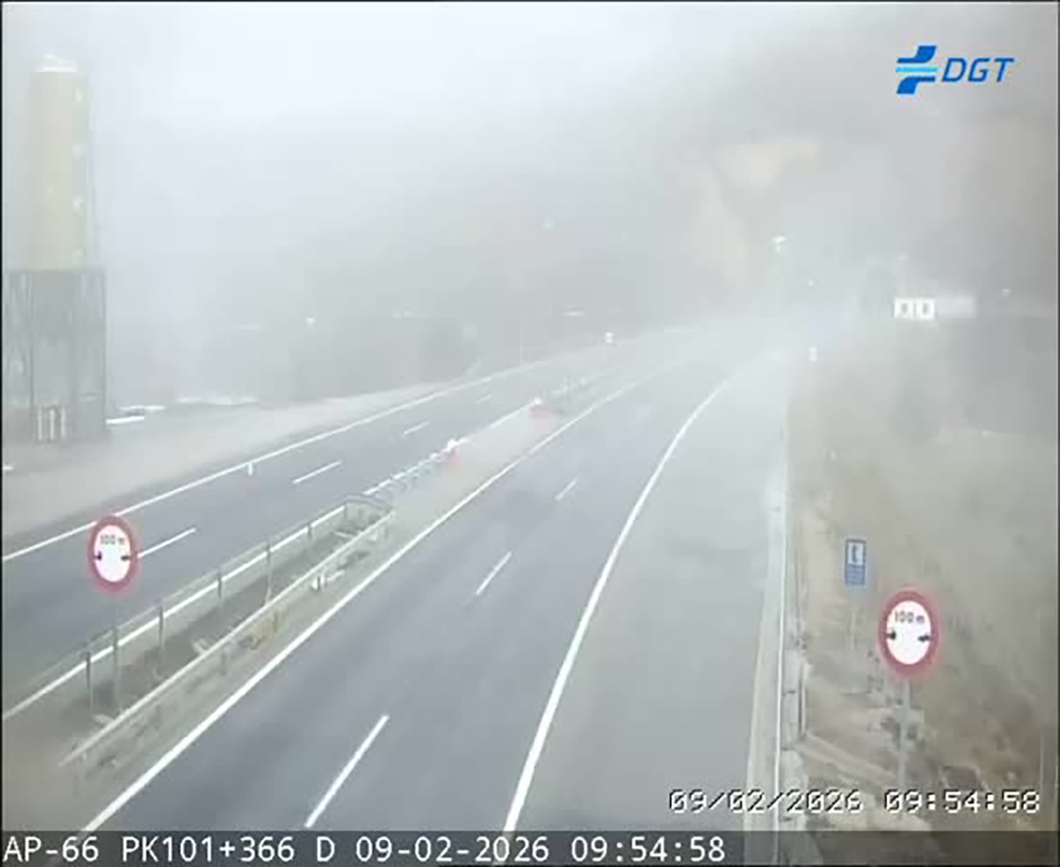 Niebla en la AP66 2