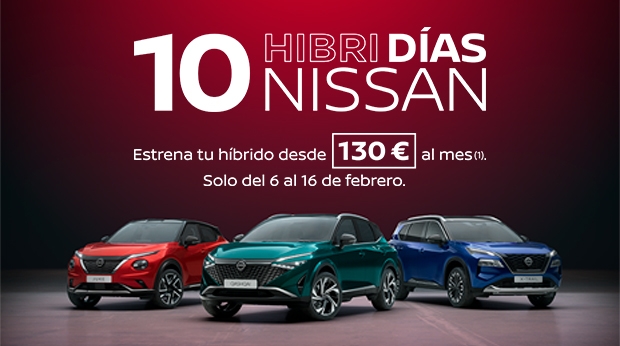 Cartel promocional “Los 10 días Híbridos” de Nissan