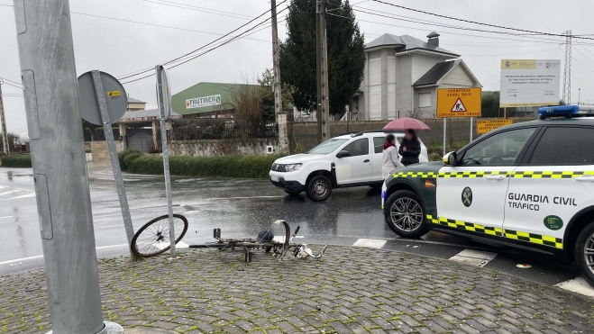Ciclista atropellado esta mañana Foto infoBierzo