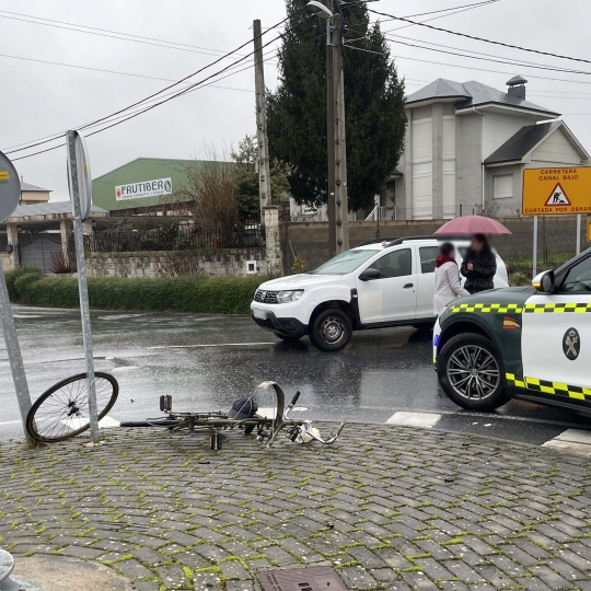 Ciclista atropellado esta mañana Foto infoBierzo