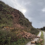 Derrumbe de la muralla de Castro Ventosa